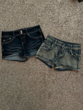 Shorts bundle Hydraulic Women's Jean Shorts - Black & Washed Blue